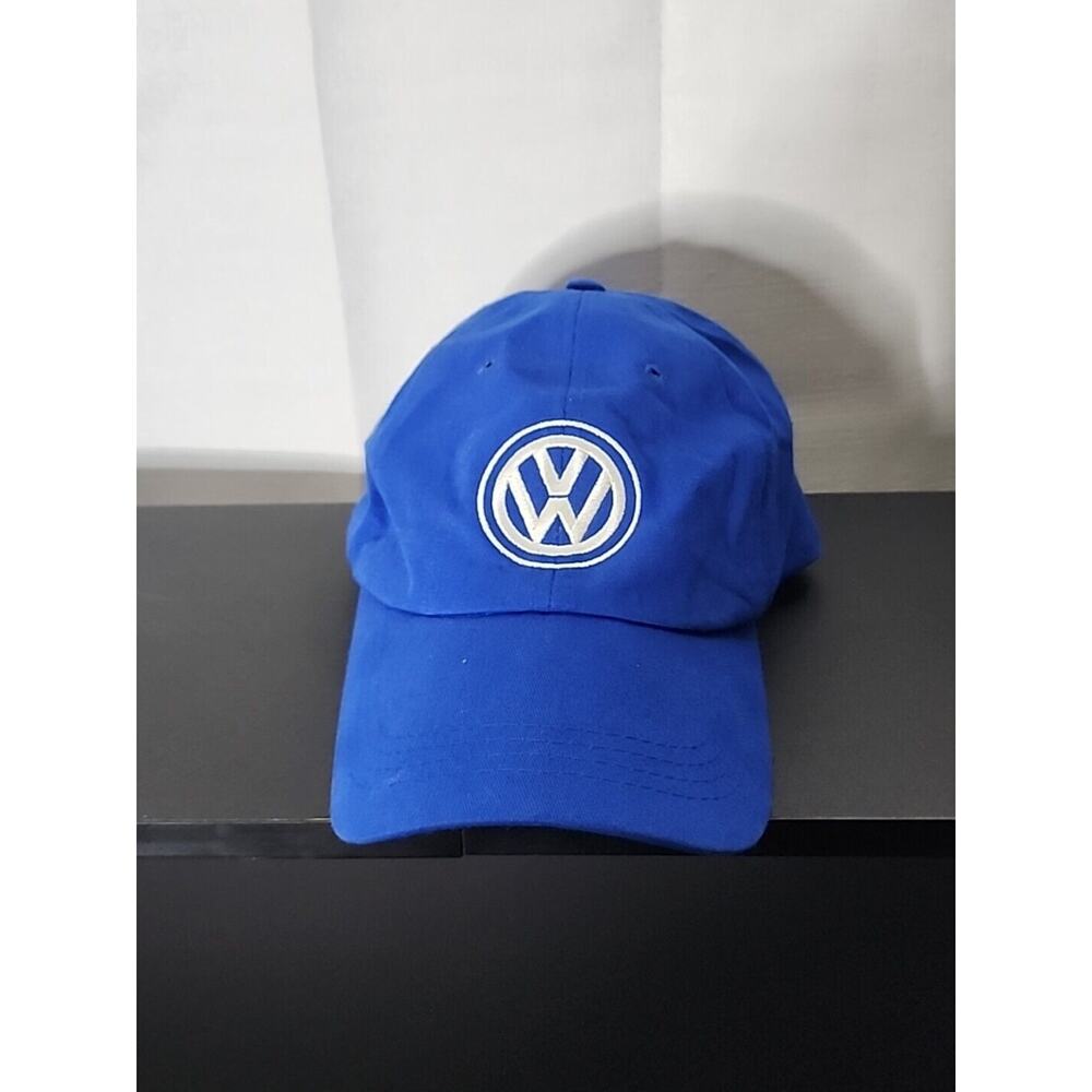 Volkswagen Classic Logo Blue strapback Baseball Cap Hat Royal Motor Sales